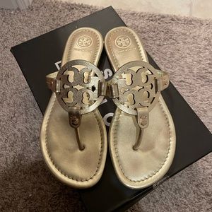 Tory Burch Miller Metallic gold Sandals